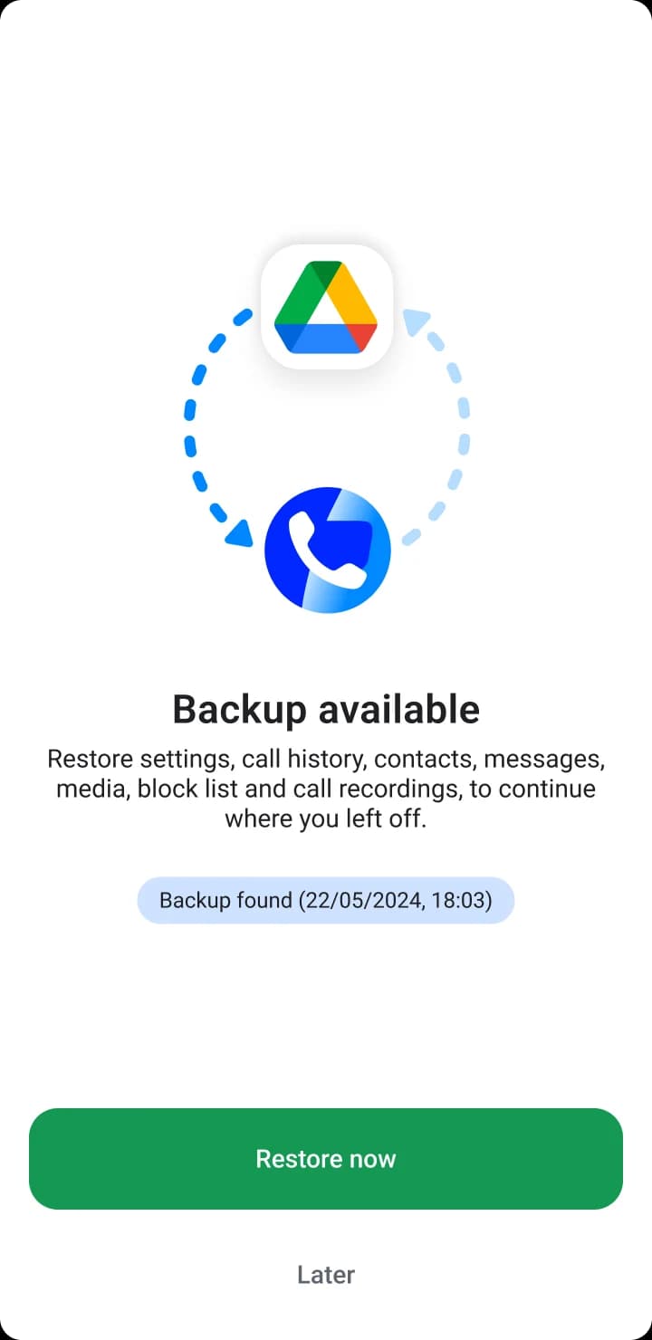 Backup available