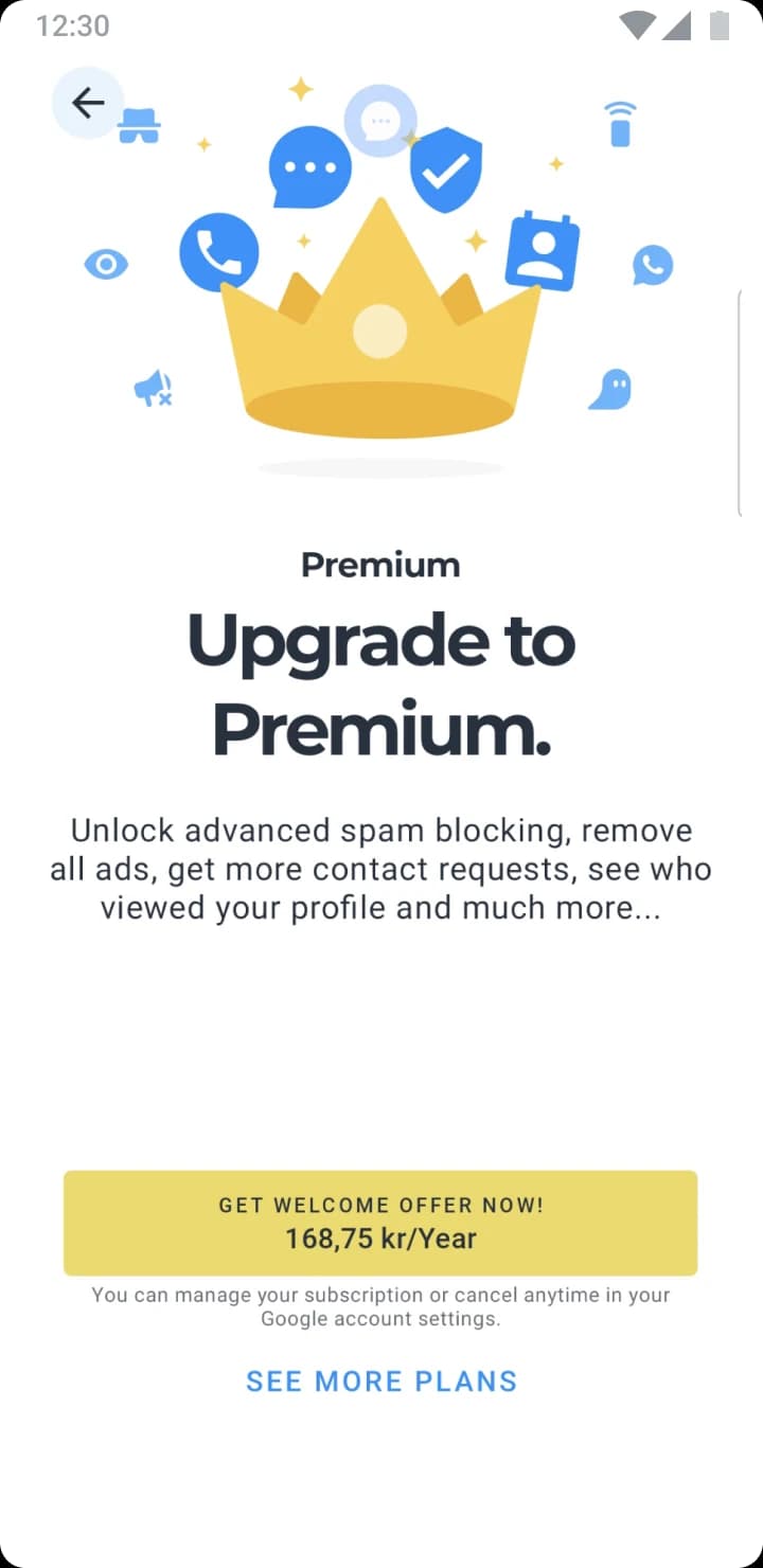Old paywall: Upgrade to Premium