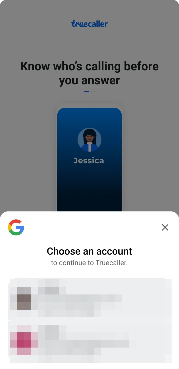 Choose a Google account