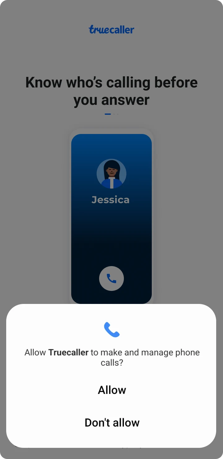 Allow Truecaller to make and manage phone calls