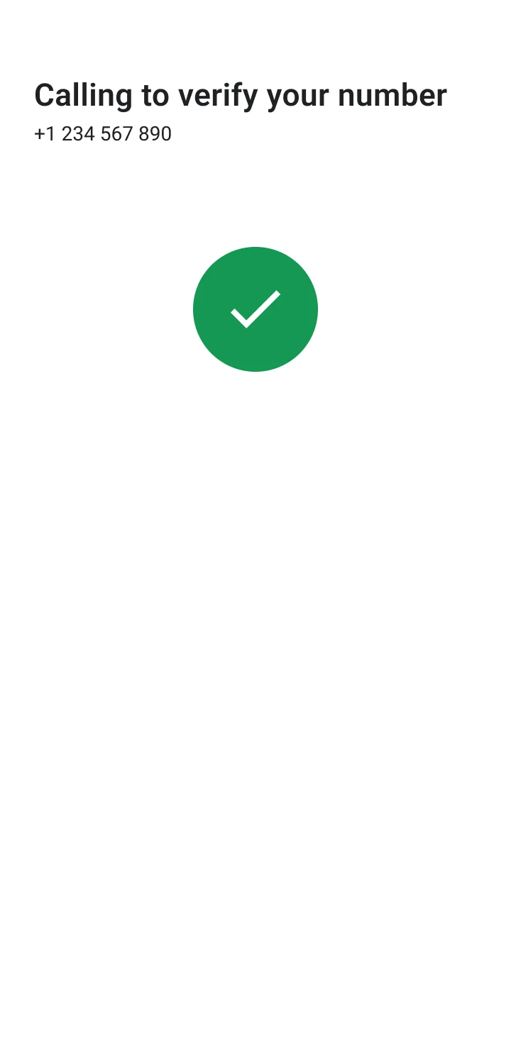 Number verified