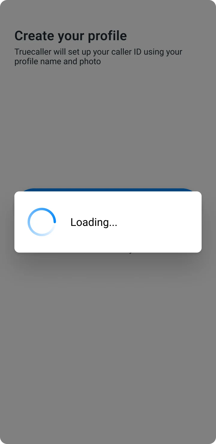 Creating profile, loading