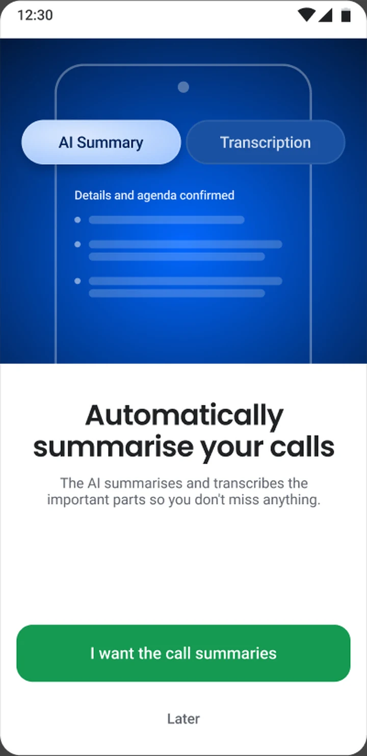 Feature: Automatically summarise your calls